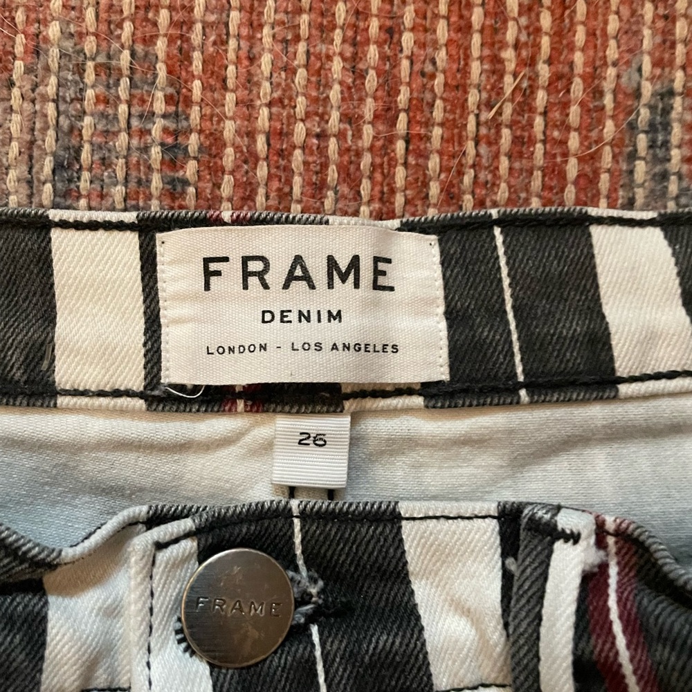 Frame Striped Slender Jean - Picture 3 of 7